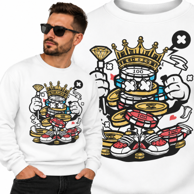 BLUZA ANIMOWANA  KING OF GAMBLER